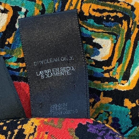 VTG 80s Anthony Mark Hankins Art-to-Wear Button Down Tunic Dress Sz 8 #97L - Picture 8 of 8